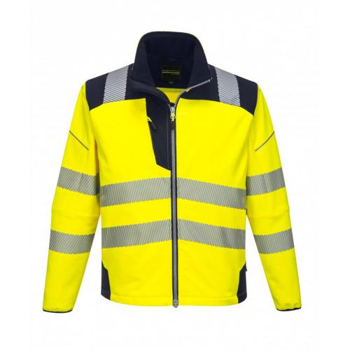 Hi-Vis Softshell Jacket - PW3 - Yellow - 2XL