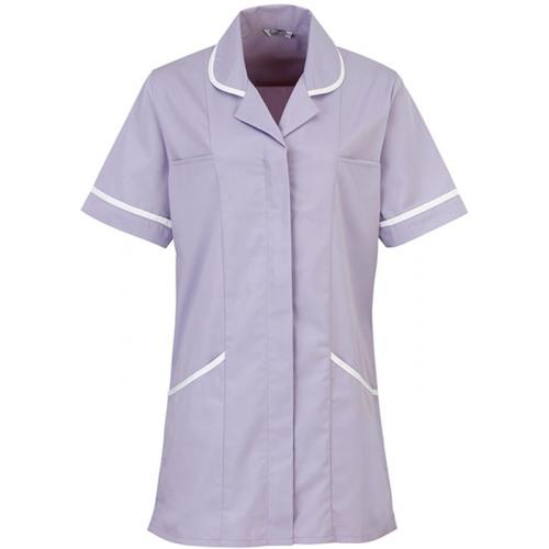 Ladies Healthcare Tunic - Premier - Vitality -  Lilac & White - 24