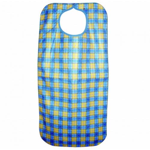 Clothing Protector Apron - Heavy Duty - with Snap Closure - Yellow Check