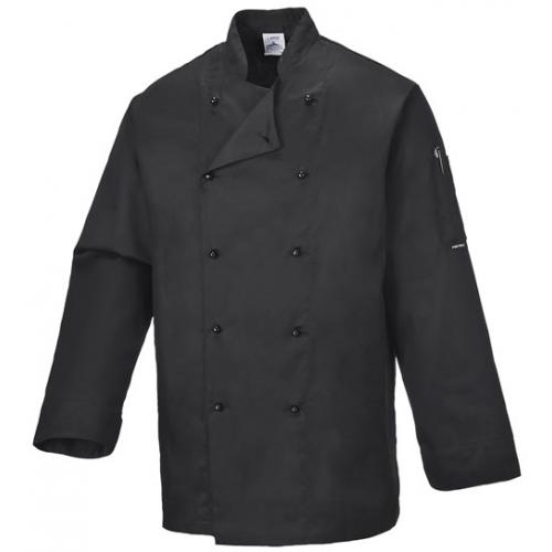 Chef Jacket - Long Sleeved - Somerset - Black - Large (42-44&quot;)