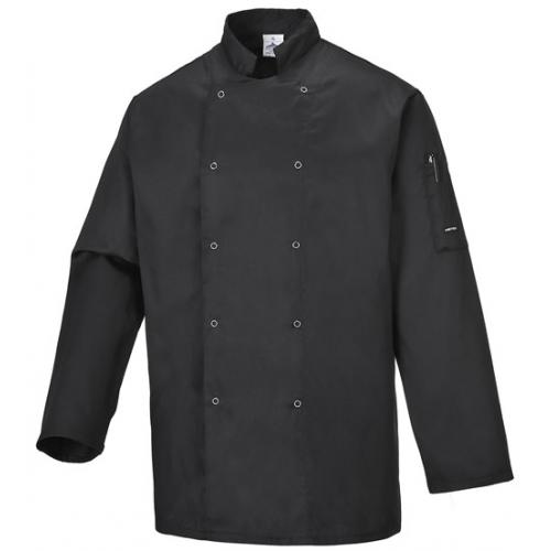 Chef Jacket - Long Sleeved - Suffolk - Black - Medium