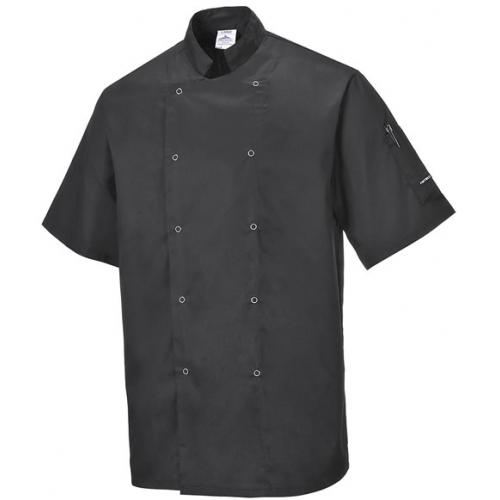 Chef Jacket - Short Sleeved - Cumbria - Black - Large