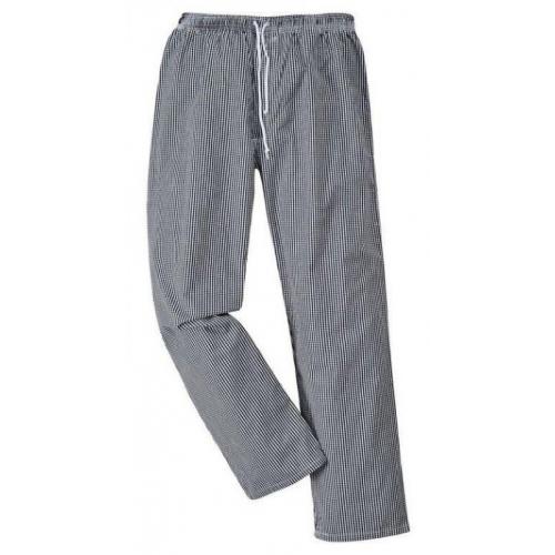 Chef&#39;s Trouser - Bromley - Black & White Small Check - X Large
