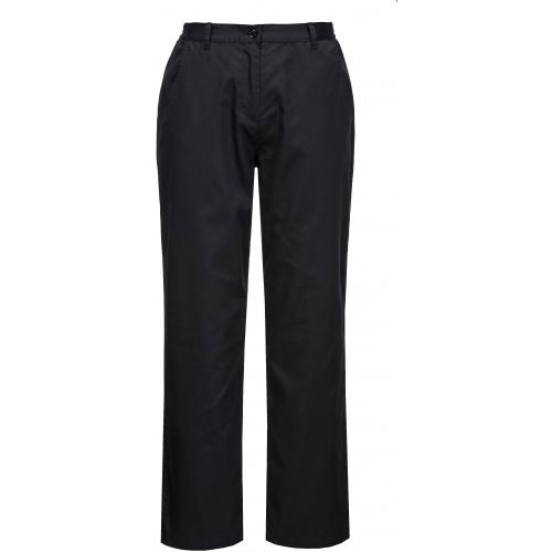 Ladies Chef Trousers - Half Elastic - Rachel - Black - Medium