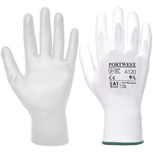 PU Palm Glove - White - Size 8