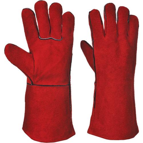 Welders Gauntlet Glove - Leather - Red - Size 2XL - 10.5