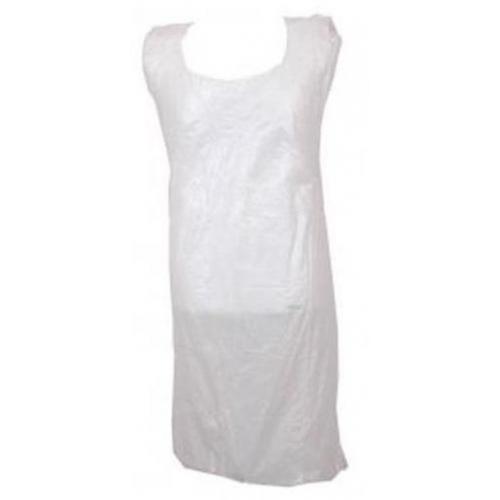 Disposable Apron - Medium Duty - Polythene - Shield - White - 107cm (42&quot;)