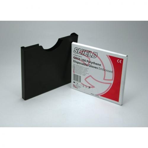Polythene Glove - Dispenser - Metal - Shield -  Black