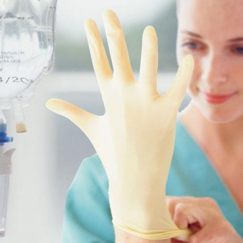 Examination Gloves - Sterile - Chlorinated Latex - Powder Free - NHandsafe - atural - Small