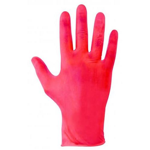 Disposable Gloves - Powder Free - Vinyl - Shield 2 - Red - Medium