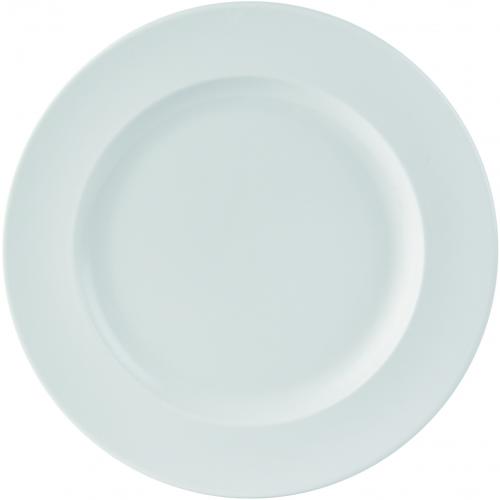 Wide Rimmed Plate - Porcelain - Simply White - 28cm (11&quot;)