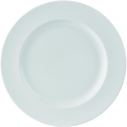 Wide Rimmed Plate - Porcelain - Simply White - 25.5cm (10&quot;)