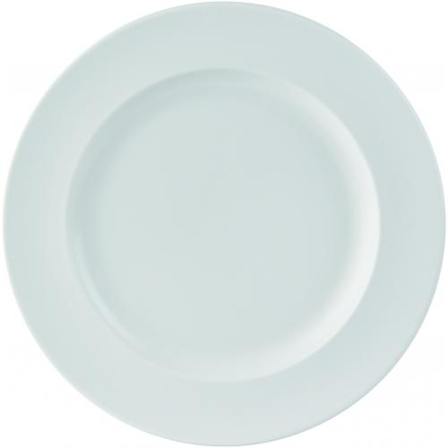 Wide Rimmed Plate - Porcelain - Simply White - 23cm (9&quot;)