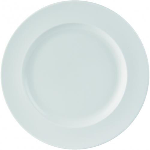 Wide Rimmed Plate - Porcelain - Simply White - 21cm (8.25&quot;)