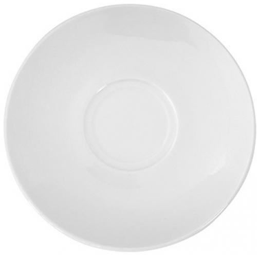 Double Well Saucer - Porcelain - Simply White - 16cm (6.25&quot;)
