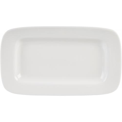 Plate - Narrow Rectangular - Rimmed - Porcelain - Simply White - 26.5cm (10.5&quot;)