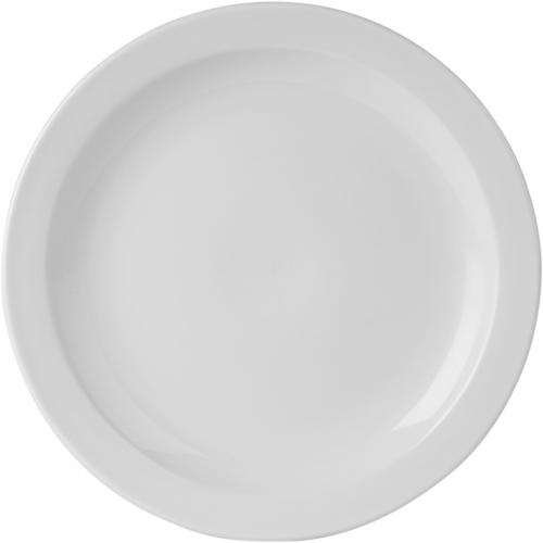 Narrow Rimmed Plate - Porcelain - Simply White - 27.5cm (10.75&quot;)