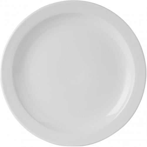 Narrow Rimmed Plate - Porcelain - Simply White - 23cm (9&quot;)