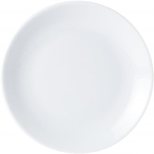 Coupe Plate - Porcelain - Porcelite - 18cm (7&quot;)