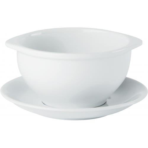 Soup Bowl - Lugged - Porcelain - Porcelite - 40cl (14oz)