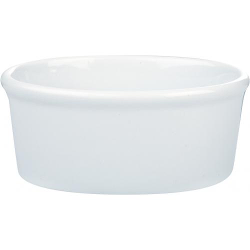 Ramekin - Oval - Porcelain - Porcelite - 10.5cm (4.1&quot;) - 14cl (5oz)