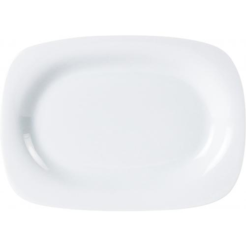 Plate - Rectangular - Rimmed - Porcelain - Porcelite - 24cm (9.5&quot;)