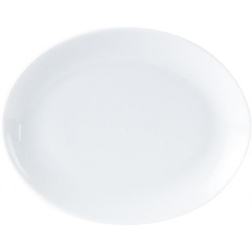 Plate - Oval - Porcelain - Porcelite - 21cm (8.25&quot;)