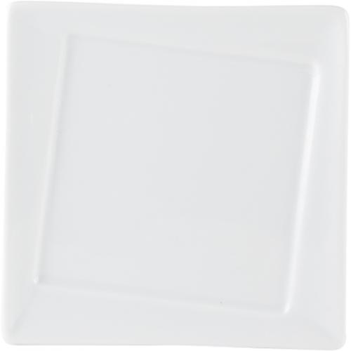 Square Plate - Twist - Porcelain - Porcelite - 13cm (5&quot;)