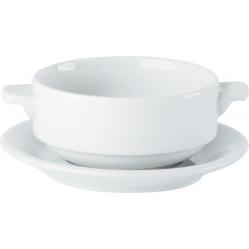 Soup Bowl - Lugged - Porcelain - Porcelite - 28cl (10oz)