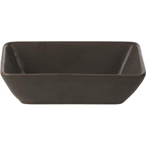 Dish - Rectangular - Porcelain - Porcelite - Rustic Brown - 17cm (6.75&quot;) - 48cl (17oz)