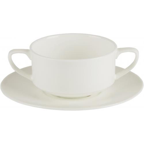 Soup Cup - Handled - Bone China - Porcelite - Connoisseur - 25cl (8.75oz)