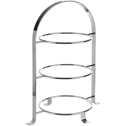 Cake Plate Stand - Chrome - 3 Tier - 43cm (17&quot;)