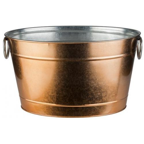 Beverage Tub - Oval - Galvanized Steel - Copper - 11L (2.4 gal)