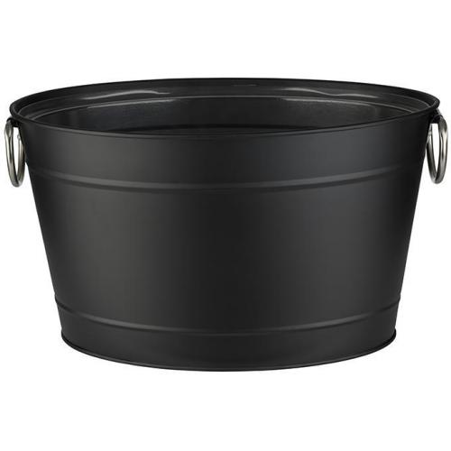 Beverage Tub - Oval - Galvanized Steel - Black - 11L (2.4 gal)