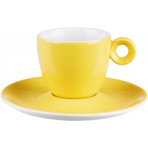 Espresso Saucer - Porcelain - Caf&#233; - Yellow - 12.5cm (5&quot;)