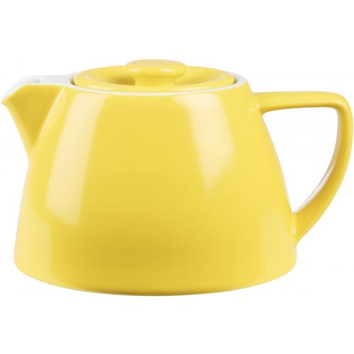 Teapot - Porcelain - Caf&#233; - Yellow - 66cl (23.25oz)