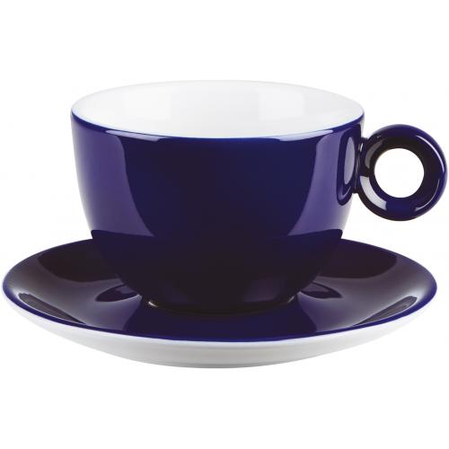 Saucer - Porcelain - Caf&#233; - Dark Blue - 16cm (6.25&quot;)