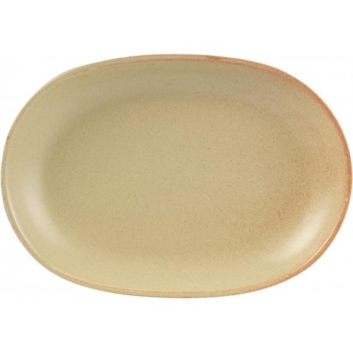 Plate - Oval - Stoneware - Flame - 33cm (13&quot;)