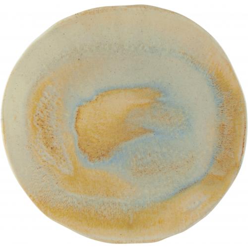 Organic Round Plate - Stoneware - Pearl - 17cm (6.75&quot;)