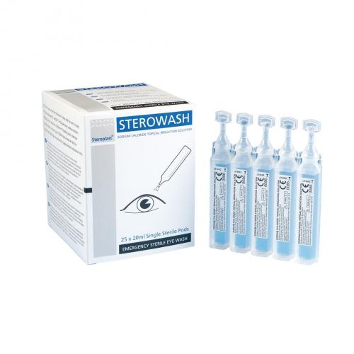 Eyewash and Wound Wash - Sterowash - 20ml Pods