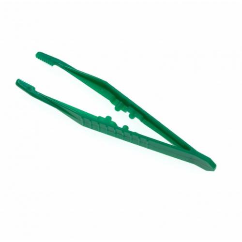 Sterile Plastic Tweezers - Green - 11.5cm (4.5&quot;)