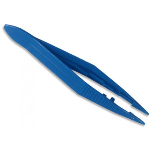 Sterile Plastic Tweezers - Blue - 12.7cm (5&quot;)