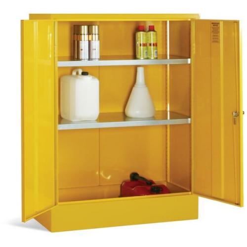 Storage Cabinet - Dangerous & Flammable Substance - Yellow - 36L Sump Capacity