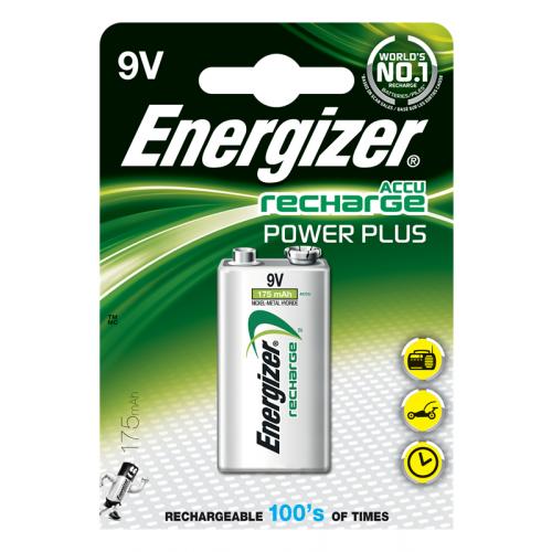 Recharge Power Plus Batteries - 175mah - Energizer&#174; - Size 9V