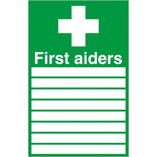 First Aiders Sign - Self Adhesive - 20cm (8&quot;)