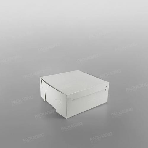 Cake Box - Flat Folding - Cardboard - White - 17.75cm (7&quot;)