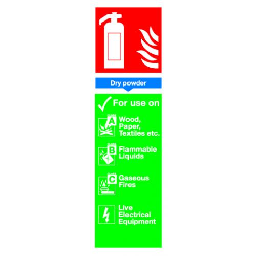 Dry Powder Extinguisher - Location Sign - Self Adhesive - 10cm (4&quot;)
