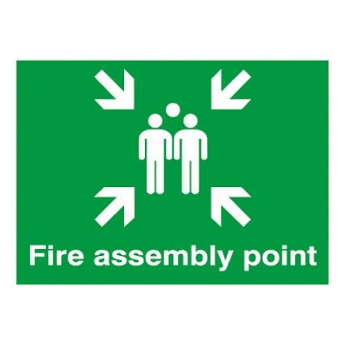 Fire Assembly Point - Location Sign - Rigid - 60cm (23.6&quot;)