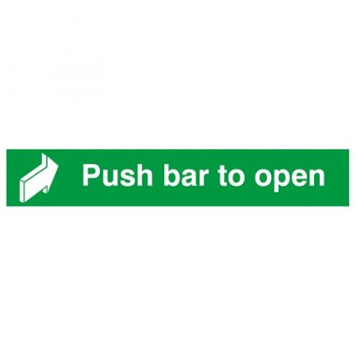 Push Bar To Open - Door Sign - Rigid - 60cm (23.5&quot;)
