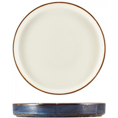 Presentation Plate - Two Tone - Terra Porcelain - Aqua Blue - 18cm (7&quot;)